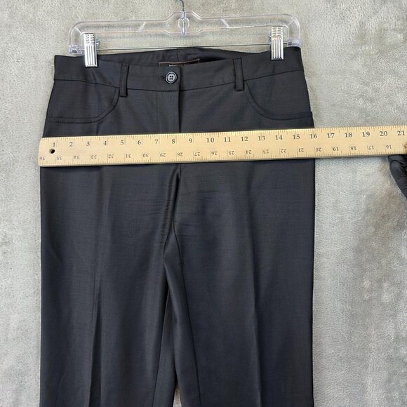 BCBGMAXAZRIA Pants Womens 2 Black Wool Blend Dress Straight Leg Stretch PLL2C914 - Picture 5 of 12